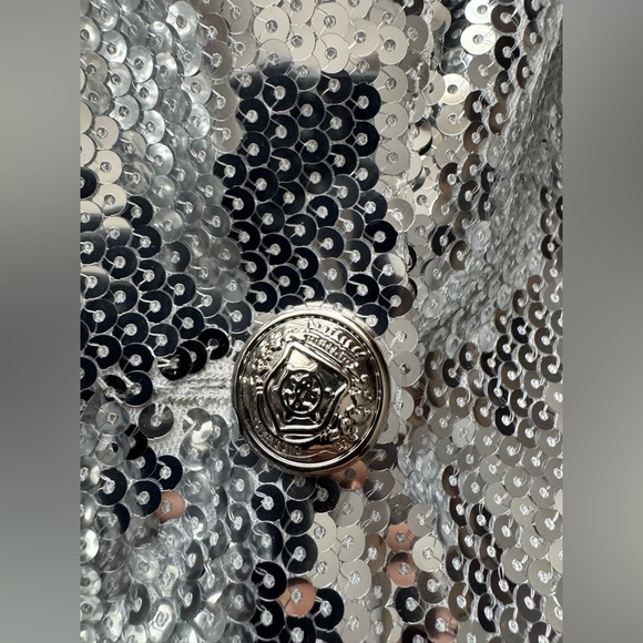 Yumi Kim Nancy Silver Sequins Blazer Jacket size M - Picture 9 of 14